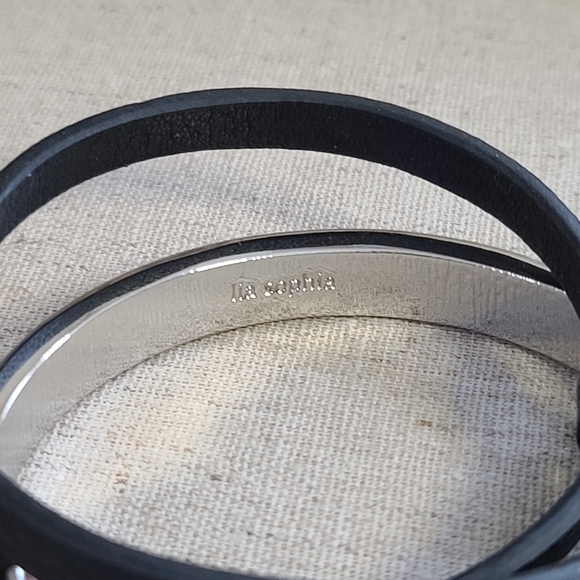 Lia Sophia Leather Strap with Rhinestone Cuff - Picture 2 of 4